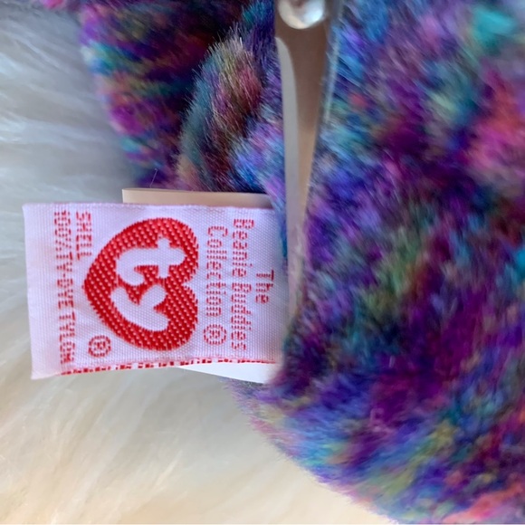 Ty (32) “Bananas” Colorful Plush Monkey Duo - Orange and Purple - Picture 15 of 16